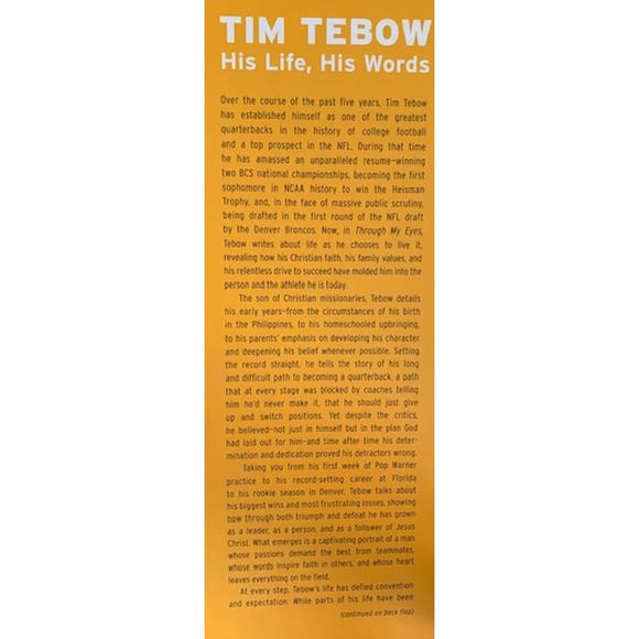 "Through My Eyes" by Tim Tebow with Nathan Whitaker - Picture 3 of 8